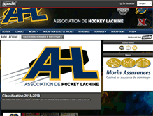 Tablet Screenshot of hockeylachine.com